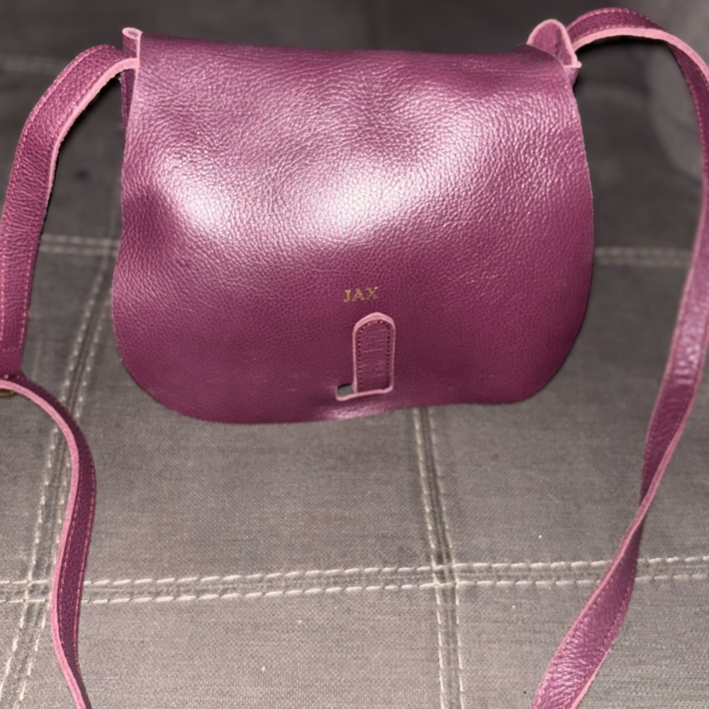 Jax Purple Leather Crossbody Bag